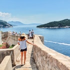 A woman walking in Croatia.
Woman in Dubrovnik Croatia